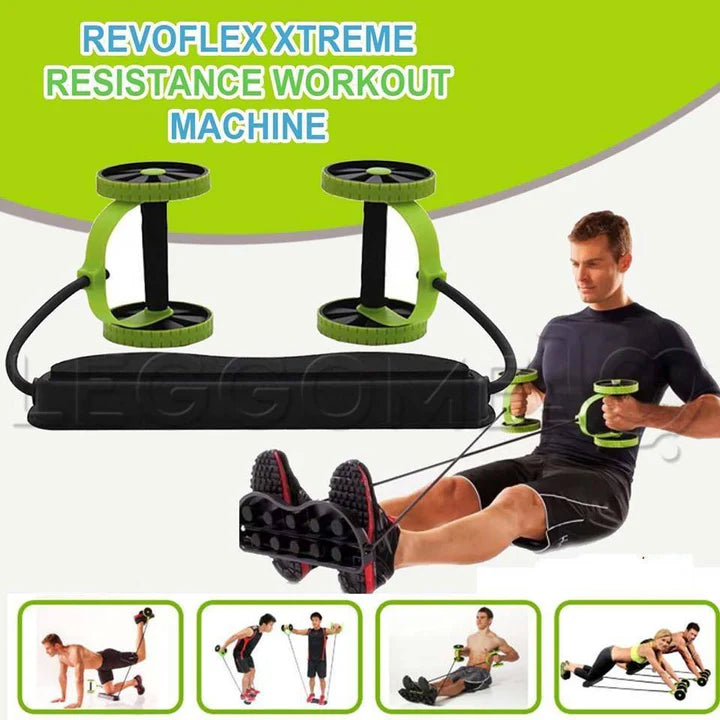 Revoflex Xtreme Abs Abdominal Exercise Wheel Body Strength Training Roller